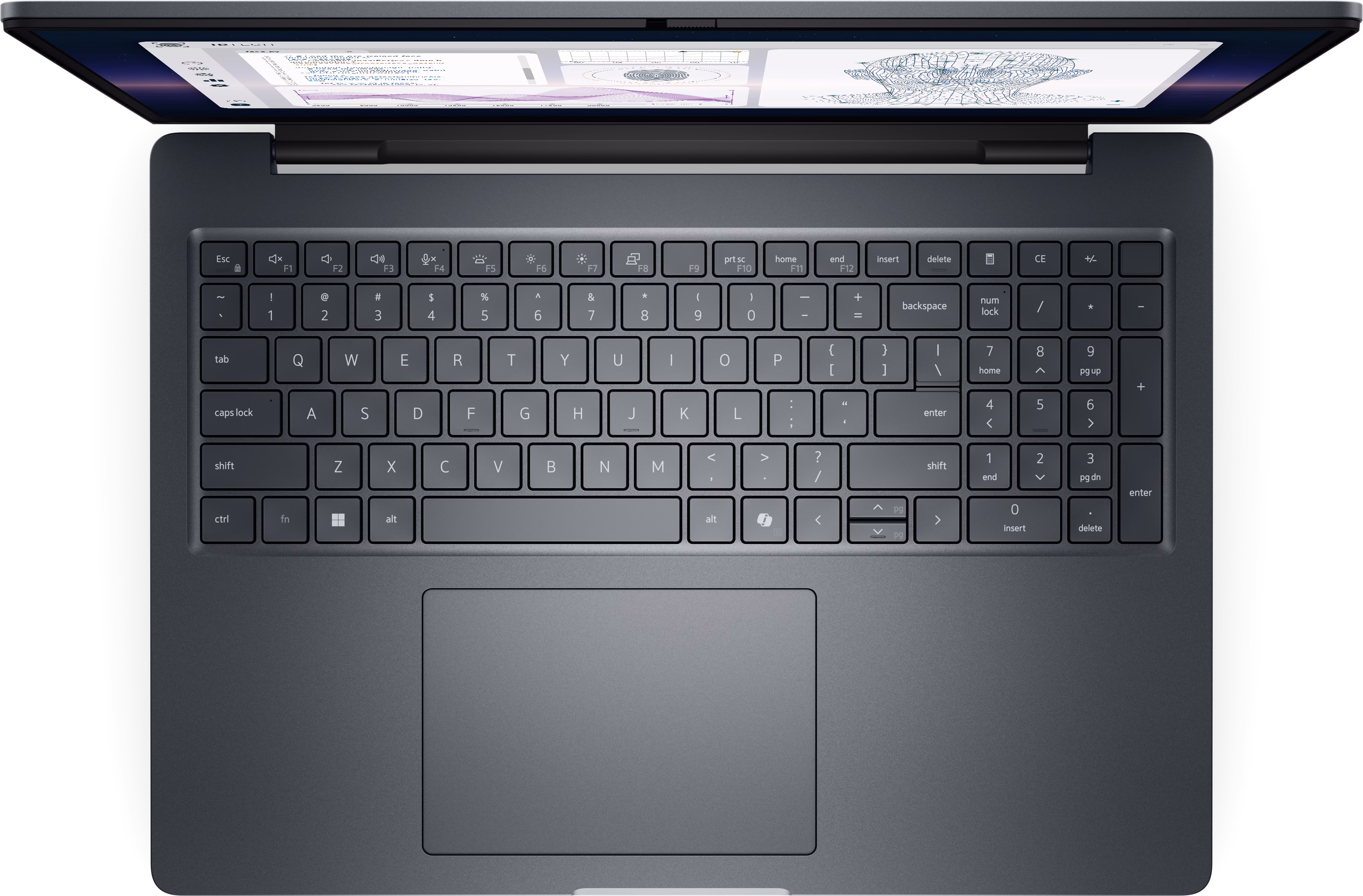 Dell Pro Max 16 Plus Laptop — otvorený notebook v pracovnom uhle 45 stupňov
