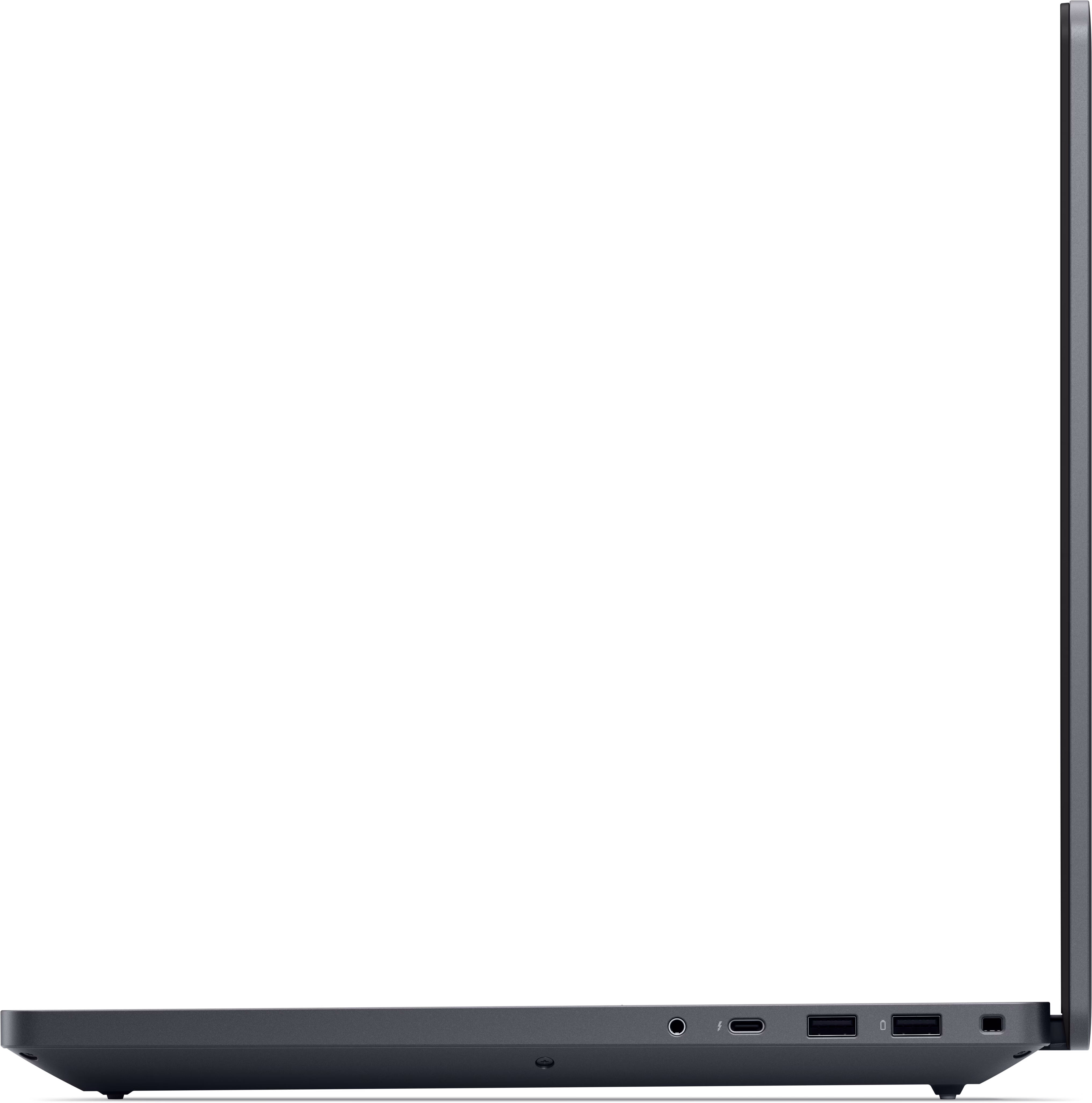 Dell Pro Max 18 Plus Laptop — zadná strana s napájacím konektorom a Thunderbolt portami