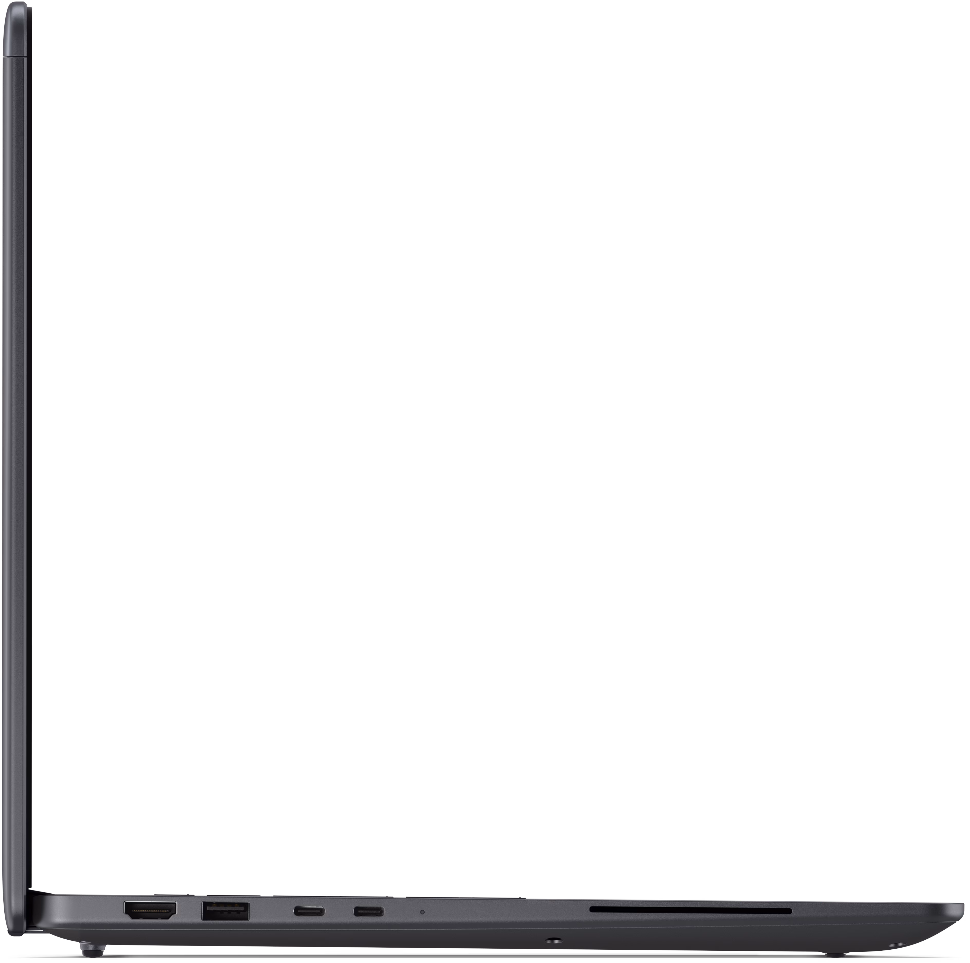 Dell Pro Precision 5 Series 16S Laptop (AMD) — zadná strana s napájacím konektorom a Thunderbolt portami