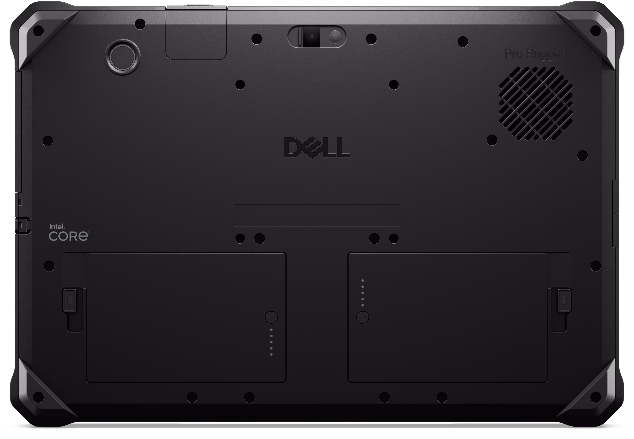 Dell Pro Rugged 12 Tablet — otvorený notebook v pracovnom uhle 45 stupňov