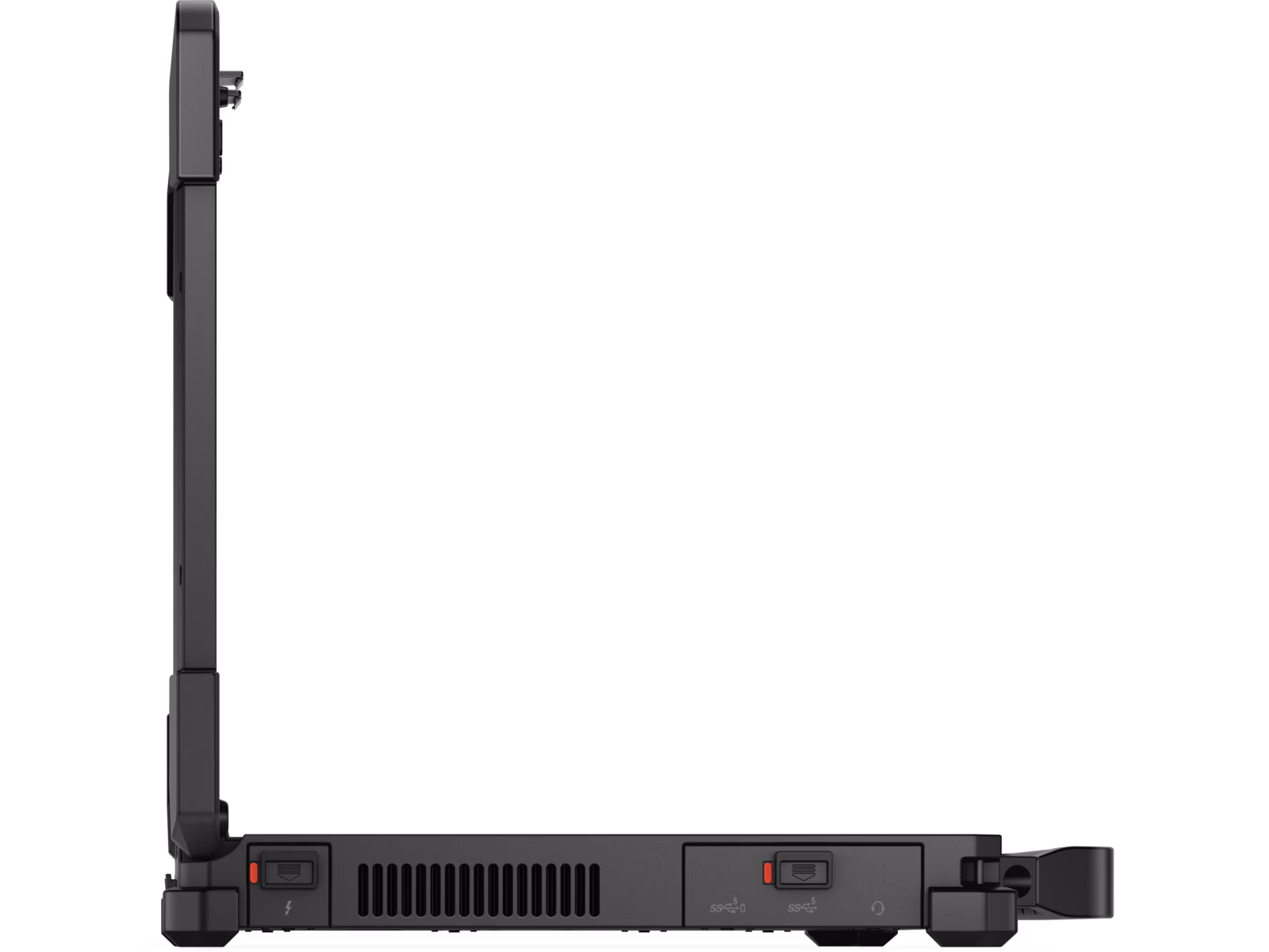 Dell Pro Rugged 13 Laptop — otvorený notebook v pracovnom uhle 45 stupňov