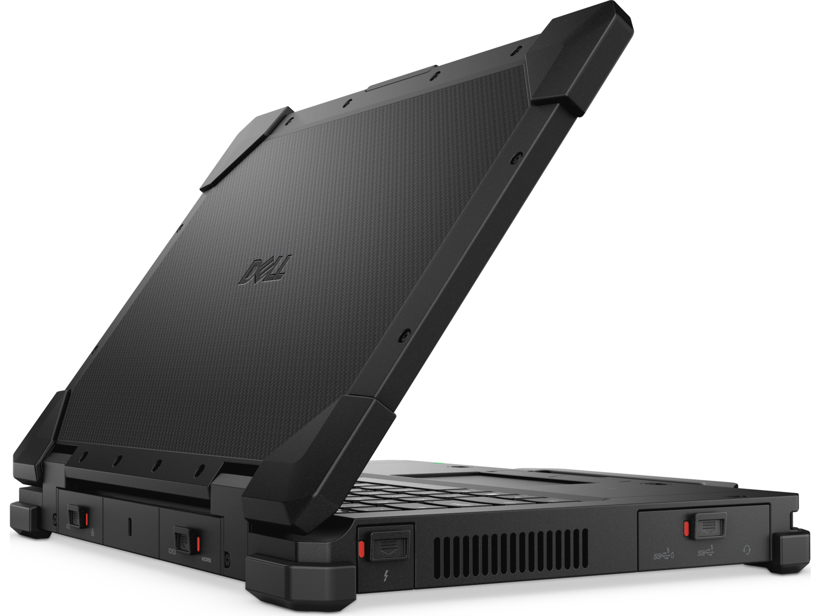 Dell Pro Rugged 13 Laptop — spodný kryt s masívnymi vetracími otvormi a chladením