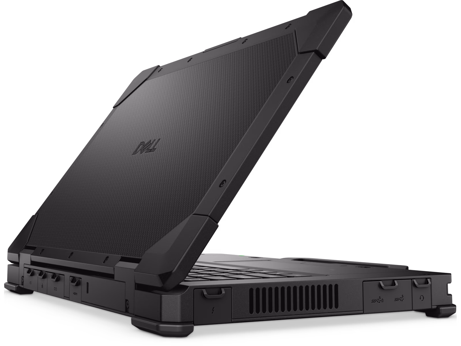 Dell Pro Rugged 14 Laptop — detail klávesnice s numerickým blokom a touchpadom