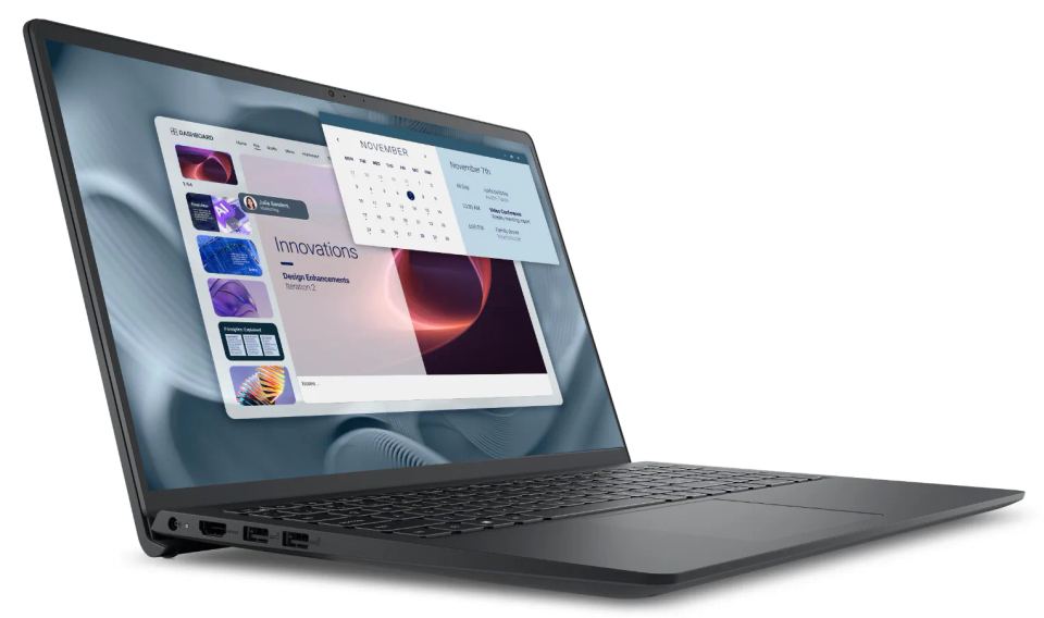 Dell Pro 15 Essential/PV15250/3-100U/15,6"/FHD/8GB/512GB/Intel int/W11P/Black/3R NBD – Podsvietená klávesnica s numerickým blokom