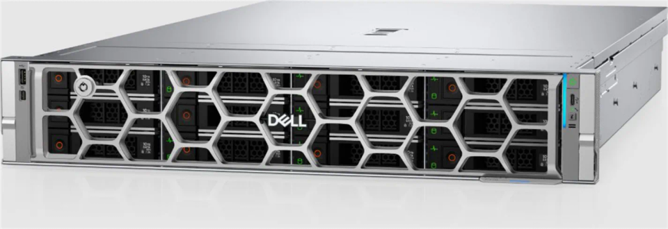 DELL PowerEdge R570/ 16x 2.5"/ Xeon 6507P/ 1x 32GB/ 960GB SSD/ H965i/ iDRAC 10 Ent. 17G/ 2x 1100W/ 2x GLAN/3Y Basic (3J05W) — pohľad 1 | Originálny Dell produkt