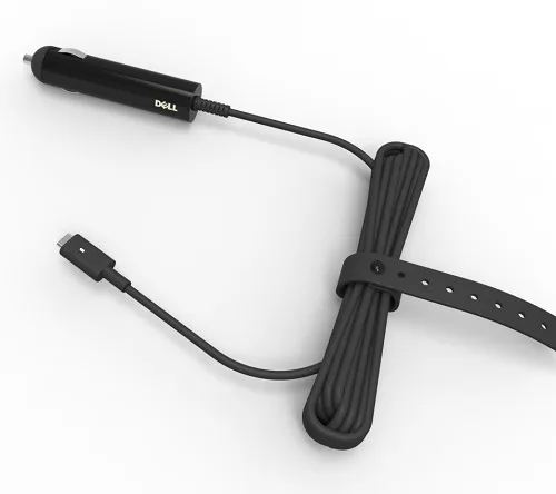 Dell adaptér 65W do auta / lietadla USB-C (P/N: 450-AFLE) Dell adaptér 65W do auta / lietadla USB-C (450-AFLE) — pohľad 1 | Originálny Dell produkt