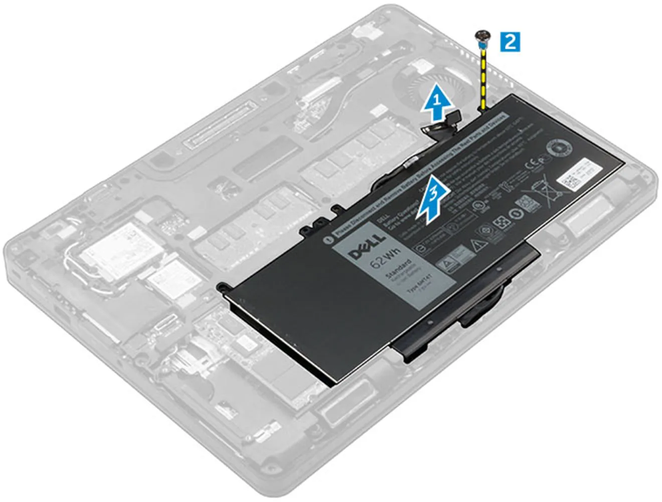 Dell Batéria 4-cell 62W/HR LI-ON pre Latitude E5270, E5470, E5570 (451-BBUQ) — originálny produkt Dell