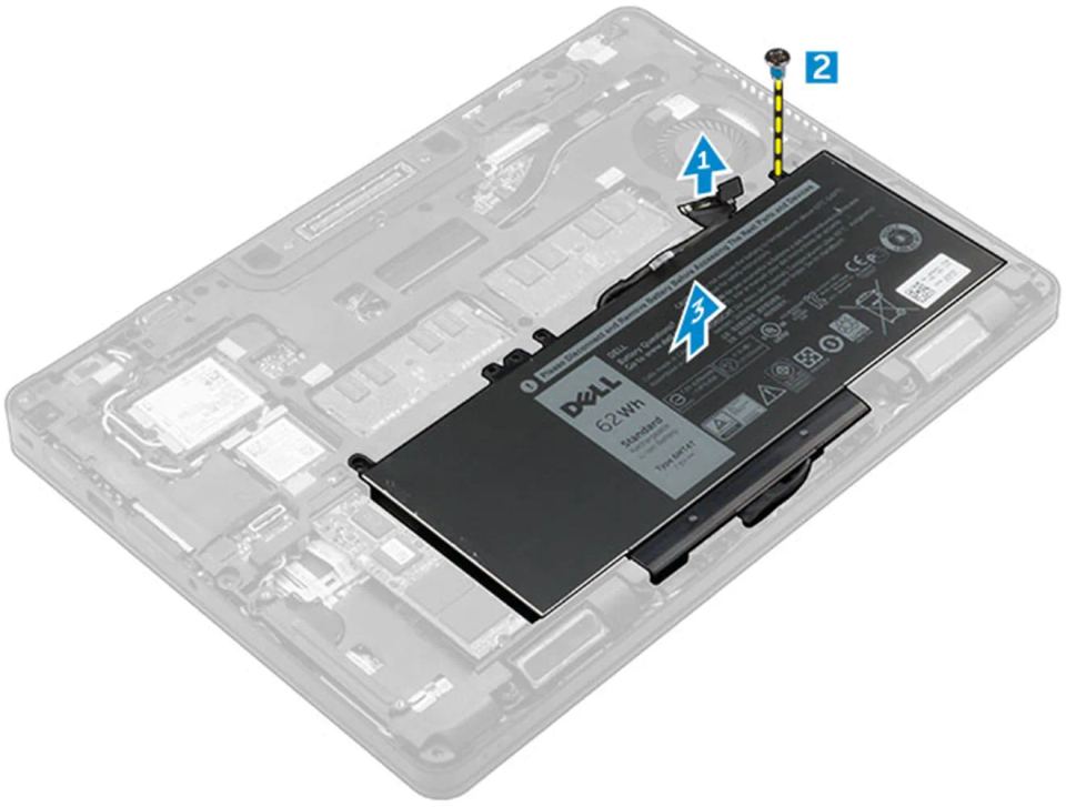 Dell Batéria 4-cell 62W/HR LI-ON pre Latitude E5270, E5470, E5570 (P/N: 451-BBUQ) Dell Batéria 4-cell 62W/HR LI-ON pre Latitude E5270, E5470, E5570 (451-BBUQ) — pohľad 1 | Originálny Dell produkt