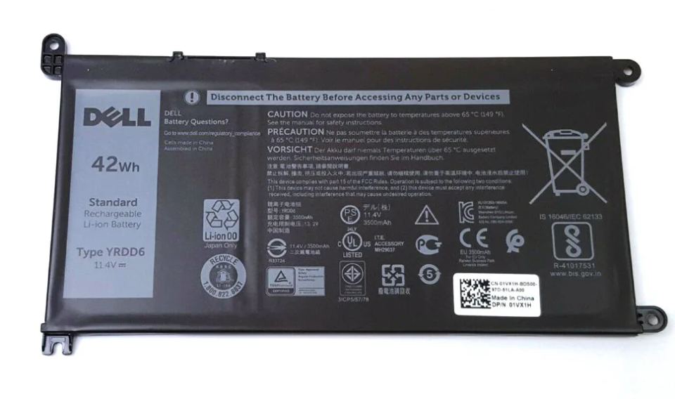 Dell Batéria 3-cell 42W/HRLI-ION pre NB Inspiron 5481,3590,5590, Vostro 5581,5590,3500 Latitude 3500 (451-BCIH) — pohľad 1 | Originálny Dell produkt