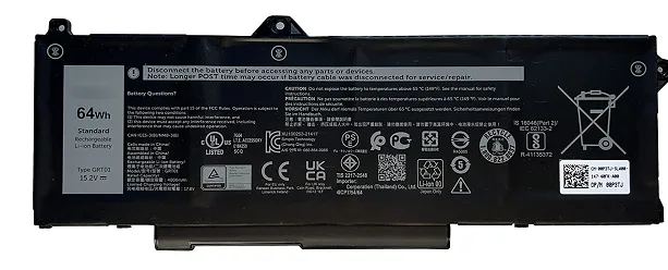 Dell Batéria 4-cell 64W/HR LI-ON pre Latitude 5421,5521, 5431, 5531, Procision 3470, 3561,3571 (451-BCUN) — pohľad 1 | Originálny Dell produkt