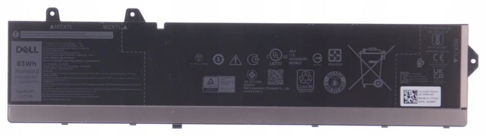 Dell Batéria 6-cell 83W/HR LI-ION pre Precision 7670, 7680, 7770, 7780 (P/N: 451-BCYH) Dell Batéria 6-cell 83W/HR LI-ION pre Precision 7670, 7680, 7770, 7780 (451-BCYH) — pohľad 1 | Originálny Dell produkt