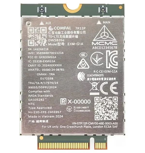 DELL 4G LTE modem/ karta Qualcomm (DW5826E) WWAN (530-BBFB) — originálny produkt Dell