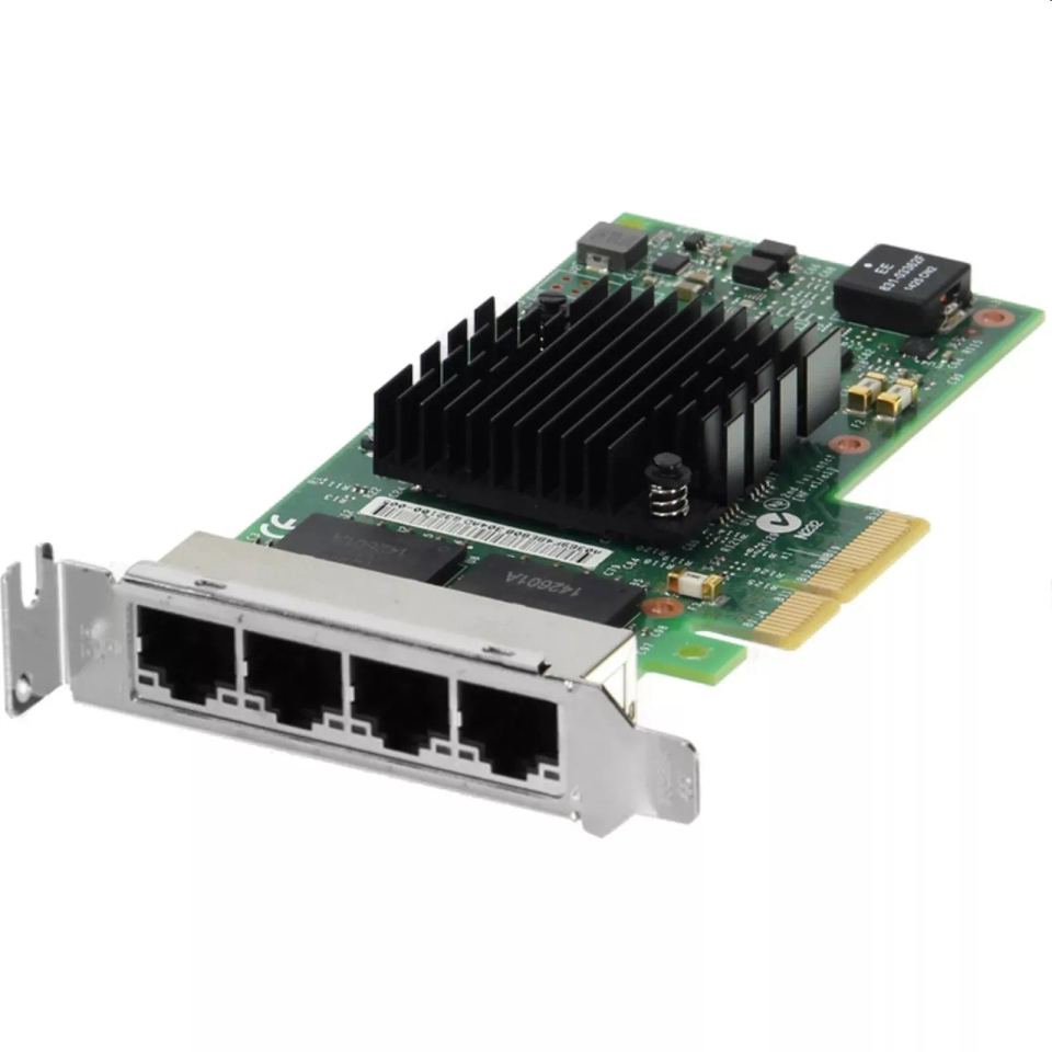 DELL Intel i350 QP v2/ 1GbE/ 4-portová síťová karta/ 1 gigabit/ PCIe / low profile / poloviční výška (540-BDIV) — pohľad 1 | Originálny Dell produkt