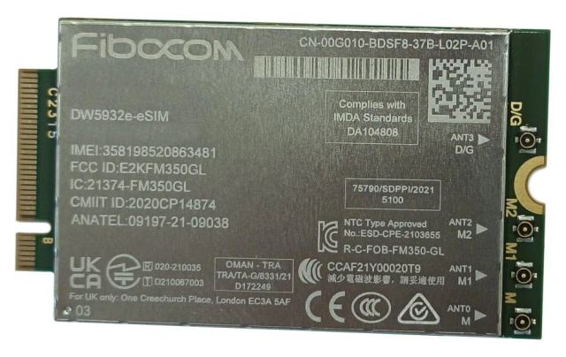 DELL Wireless Mobile Modem DW5932e 5G pro notebooky Latitude/ WWAN (555-BLGM) — originálny produkt Dell