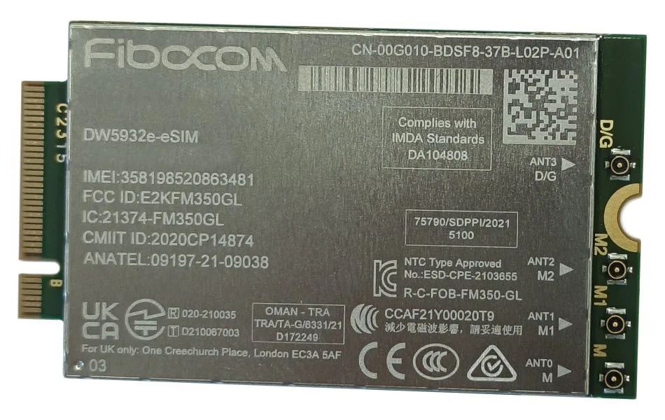 DELL Wireless Mobile Modem DW5932e 5G pro notebooky Latitude/ WWAN (P/N: 555-BLGM) DELL Wireless Mobile Modem DW5932e 5G pro notebooky Latitude/ WWAN (555-BLGM) | Originálny Dell produkt