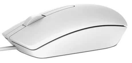 Dell MS116/Kancelárska/Optická/1 000 DPI/Drôtová USB/Biela – Kancelárska myš Dell MS116 v bielom prevedení
