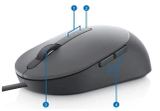 Dell MS3220/Kancelárska/Laserová/3 200 DPI/Drôtová USB/Šedá (570-ABHM) — detailný náhľad 5