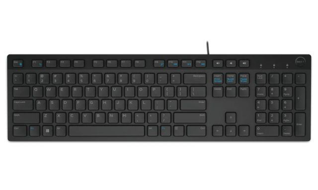 DELL KB-216/ rumunská rozšírená multimediální klávesnice USB (QWERTZ)/ romanian (580-ADHH) — originálny produkt Dell