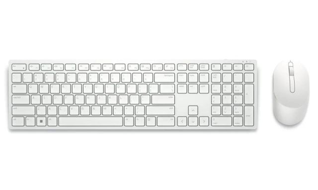 DELL KM5221W bezdrátová klávesnice a myš ruská/ russian/ bílá (580-AKFB) — originálny produkt Dell