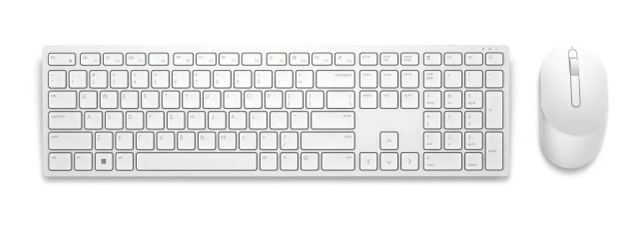 Dell klávesnica + myš, KM5221W, bezdrôt. CZ/ SK biela (580-BBJP) — originálny produkt Dell