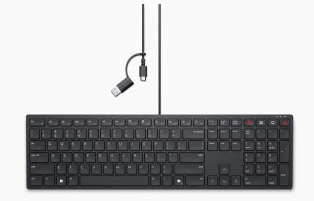 Dell drôtová klávesnica KB525C GER USB/USB-C (580-BBTJ) — originálny produkt Dell