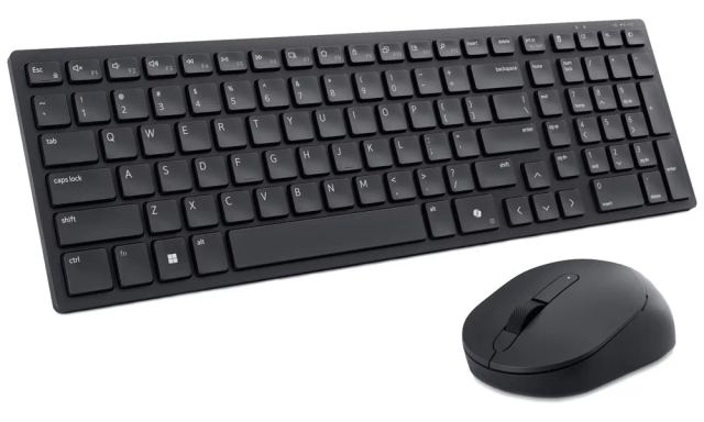 DELL KM555/ Anglická/ UK/ bezdrátová tichá klávesnice + myš/ USB/ černá (580-BBWM) — originálny produkt Dell