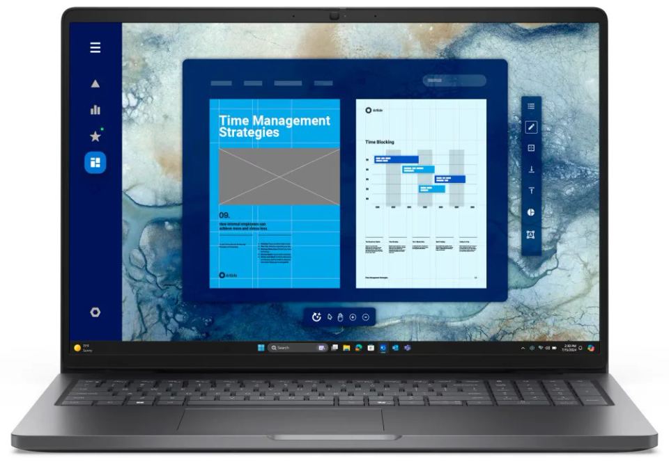 DELL Pro 16 PC16250/ Core 5-120U/ 16GB/ 512GB SSD/16" FHD+/ FPR/ W11Pro/ 3Y PS on-site – Ergonomická klávesnica a zabezpečenie notebooku
