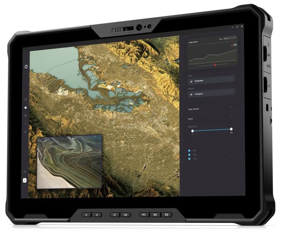 DELL Latitude 7230 Rugged Extreme Tablet/ i7-1260U/ 16GB/ 512GB SSD/ 12" FHD+ dotykový 1200nit/ W11Pro/ 3Y PS NBD ons. – Dotykový displej a konštrukcia tabletu Dell Latitude 7230