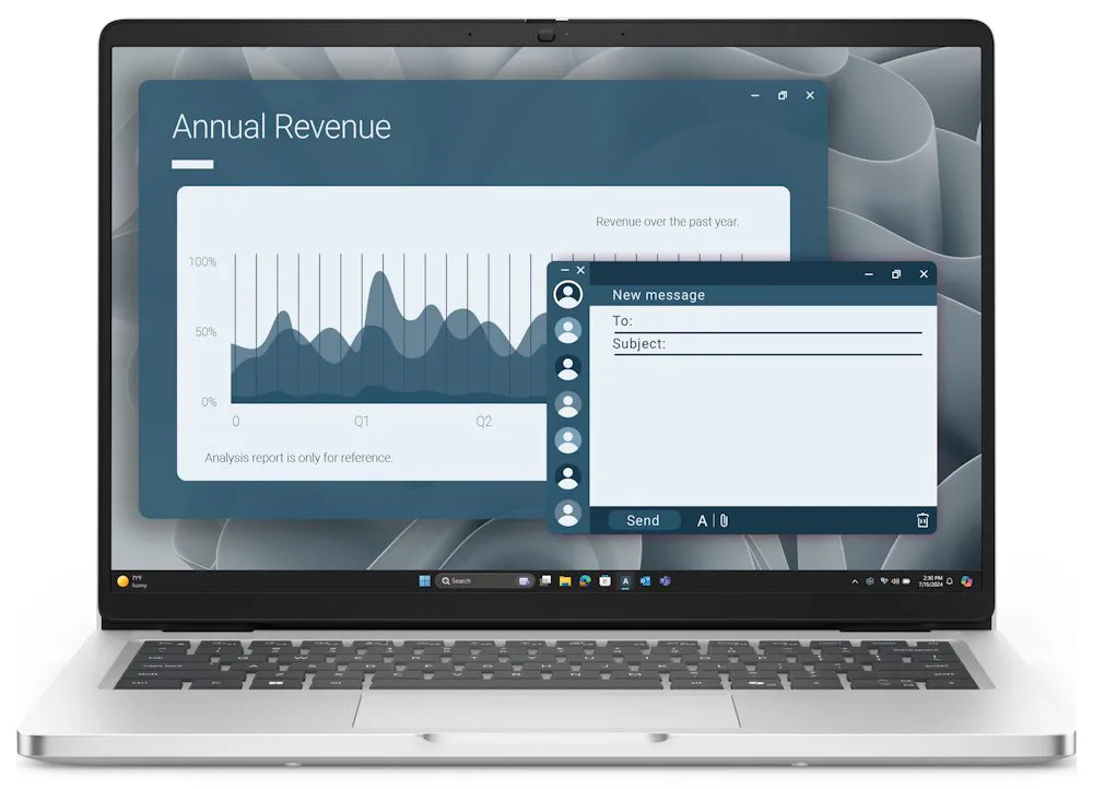 DELL Pro 14 PC14250/ Ultra 7-255U/ 32GB/ 512GB SSD/ 14" FHD+/ FPR/ W11Pro/ 3Y PS on-site (7KFR1) — detailný náhľad 2