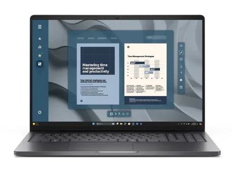 DELL Pro 16 PC16255/Ryzen AI 7 350/16GB/512GB SSD/16" IPS FHD+/IR Cam & Mic/W11P/3Y ProSpt/stříbrná – Dell Pro 16 v striebornom vyhotovení