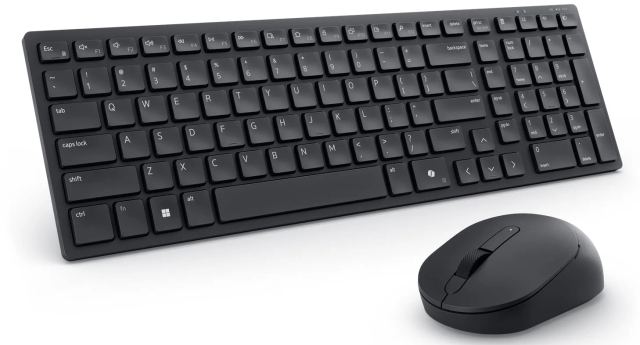 Kompaktná tichá klávesnica a myš Dell Pro - KM555 - čeština / slovenčina (QWERTZ) (KM555-BLK-CSK) — originálny produkt Dell