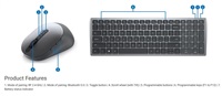 DELL Multi-Device Wireless Keyboard and Mouse - KM7120W - US International (QWERTY) (KM7120W-GY-INT) — originálny produkt Dell