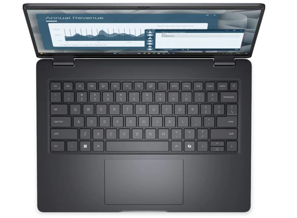 Dell Pro 14/PC14250/5-120U/14"/WUXGA/8GB/512GB/Iris Xe/W11P/Black/3RNBD – Kompaktné čierne šasi s podsvietenou klávesnicou